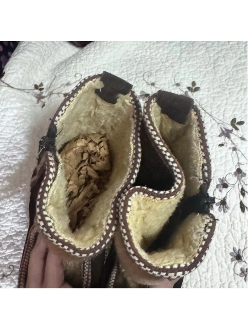 Ski Lounger Fur Lined Winter Boots in Brown and Beige Women's Size 6